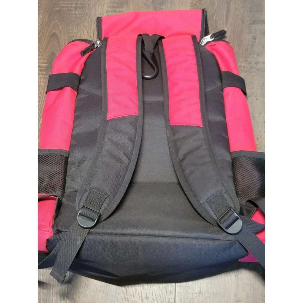 Rawlings Baseball Backpack Red Black Travel Gear Equipment Bag School Gym‎